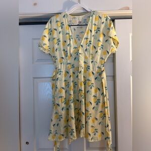 Marine Layer Yellow Lemon-Print Dress